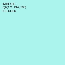 #ABF4EE - Ice Cold Color Image
